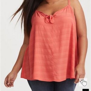 Torrid Sophie Textured Woven Bow Front Swing Cami